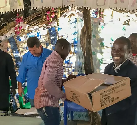 Bible distribution Mozambique